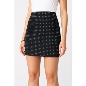 AllSaints Women's Pencil Skirt Remsen Denim Studded Gray Size 2